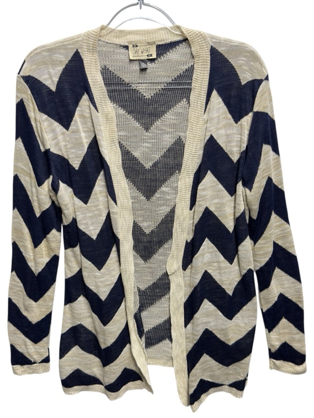 Y2K Vintage Southwestern Cowgirl Chevron Knit Sweater Kimono Cardigan Jacket